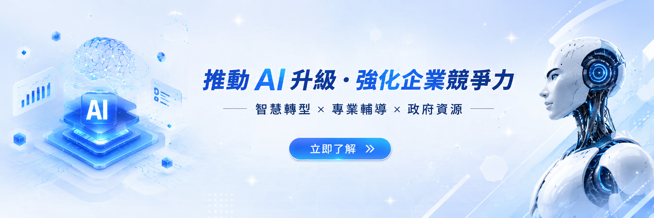 推動 AI 升級・強化企業競爭力 視覺橫幅